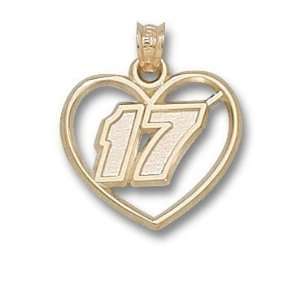  Driver Number 17 Heart Charm/Pendant