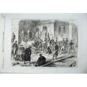  1870 Gardes Mobiles Paris Railway Arches Camp People