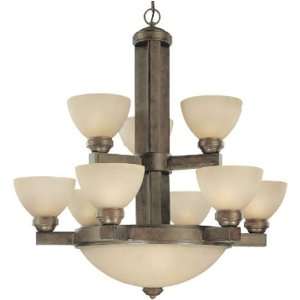  Bloomington 93Lt 2Tier Bowl Chandelier Sienna