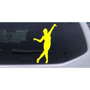  Yellow 22in X 13.8in    Dancer Silhouettes Car Window Wall 