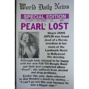  World Daily News Special Edition Pearls Lost(Janis 
