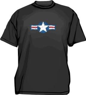 US Air Force Star Wing Distressed Style Logo Mens tee Shirt in 12 