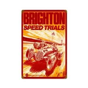  Brighton Speed Trials Auto Race Car Vintage Metal Sign 16 