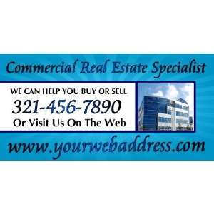  3x6 Vinyl Banner   Real Estate Specialized Commercial 
