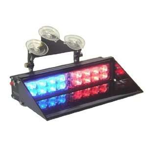  A.P. Dash Mount LED Police Light Bar RED/BLUE 15 Modes 