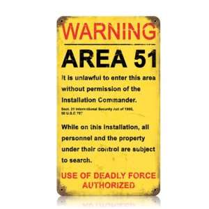 Warning Area 51 Military Sign 