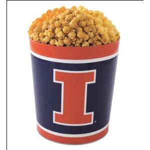 Gallon University of Illinois 3 Way Popcorn Tins  