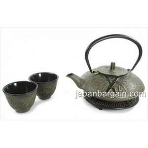   Color Cast Iron Tea Set Bamboo #ts7 06e 