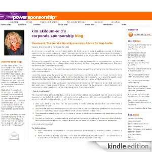  Kim Skildum Reids Corporate Sponsorship Blog Kindle 