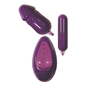 Whisper 4 speed Remote Controlled Dual Vibrating Duet Bullets, Purple