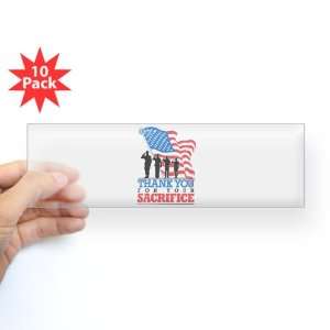 Bumper Sticker Clear (10 Pack) US Military Army Navy Air Force Marine 