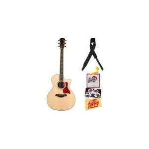 Taylor 814ce Grand Auditorium Cutaway Acoustic Electric Guitar Bundle 