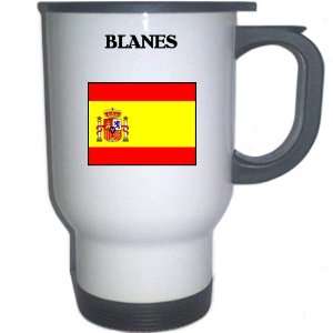  Spain (Espana)   BLANES White Stainless Steel Mug 