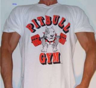    P101 Pitbull Gym Classic logo Bodybuilding T Shirt Clothing
