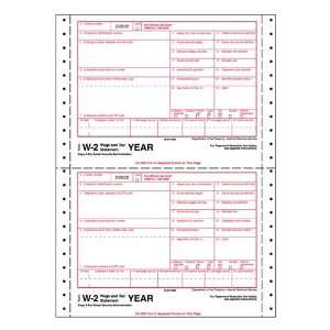  W 2 Tax Forms, 4 Part, 7x5 1/2, 24 Sets/Pack TOP2204 