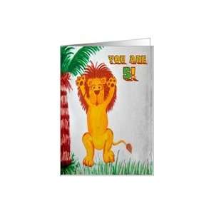  5 Year Old Lion Card Toys & Games