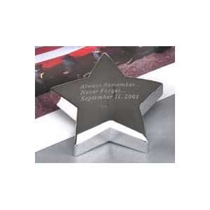  SEPT 11 STAR PAPERWEIGHT, SILVER PLATED.