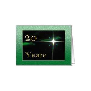  Employee Twenty Year Anniversary Green With Gold Star Card 