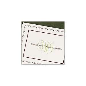  Couples Monogram Stationery in Mocha & Sage Health 