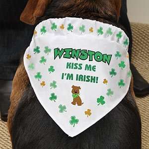  Personalized Dog Bandana   Irish Shamrocks