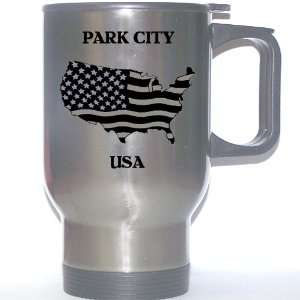 US Flag   Park City, Utah (UT) Stainless Steel Mug 