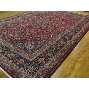  98 x 133 Red Persian Hand Knotted Birjand Rug Furniture 
