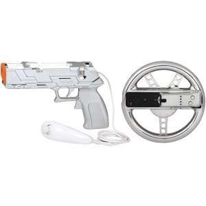 Dreamgear Dgwii 1285 Nintendo Wii Quick Shot Plus Racing Wheel (Silver 