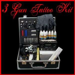  3 Gun Tattoo Machine Kit 