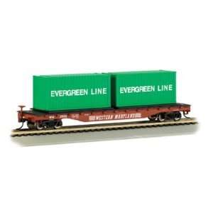  Flat Car with Load Western Maryland? with Container Load 