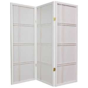  4 Feet Tall Double Cross Shoji Screen in White Number of 