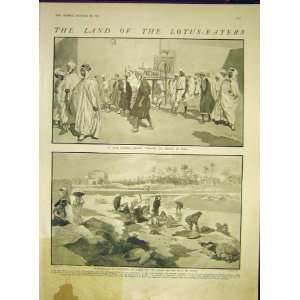Lotus Eaters Arab Funeral Tunis Gabes Syrtis Print 1911  