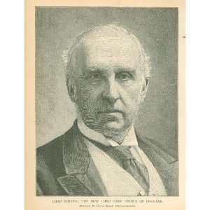  1896 Print Lord Russell Chief Justice of England 