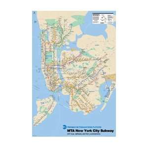  New York City Subway Map Poster Maps Nyc Pp30317