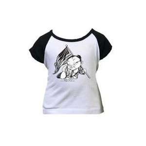  Armed Forces Design Asian Girl Black Tee    DISCONTINUED 