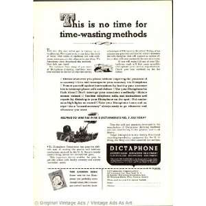   This is no time for time wasting methods Vintage Ad