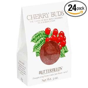 Butterfields Candy, Cherry Buds, 3 Ounce Boxes (Pack of 24)  