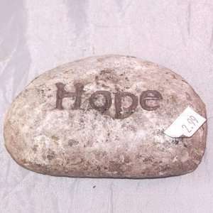   Decorative Garden Rock with Inspirational Word Hope 