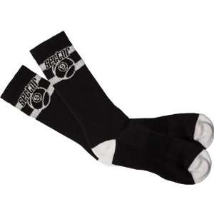  Sector 9 9Ball Logo Mens Casual Socks   Black / One Size 