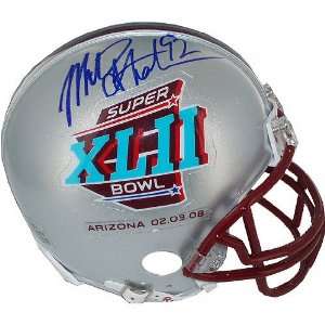 Michael Strahan Autographed Super Bowl XLII Champions Mini Helmet 