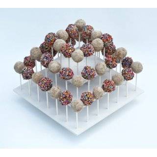 Attractive Square White 3 tier Stand Holds up to 52 Cake Pops or 