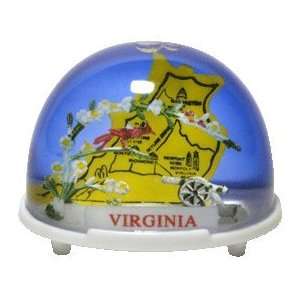  Virginia Map Snow Globe