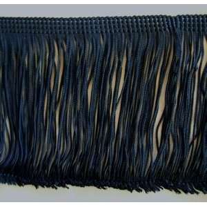   Wide Chainette Fringe 010 Navy Blue 3.75 Inch Arts, Crafts & Sewing