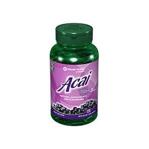 Vitamin World Acai, 1000mg, Natural Antioxidants and Flavonoids, 120 