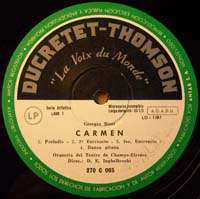 INGHELBRETCH Ducretet 270 C 065 Carmen / Faust EP  