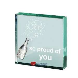   Glass Token   Pewter Adornment So Proud Of You Patio, Lawn & Garden