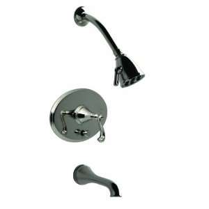   Tub and Shower Valve Trim Only with Ribbon Metal Lev