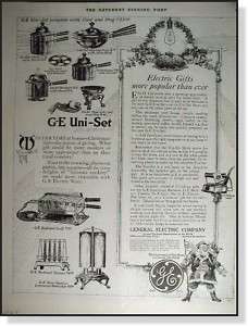 1913 GE Uni Set General Electric vintage print AD  