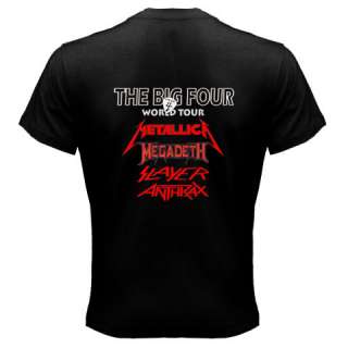 Hot The BIG 4 Metalica Megadeth Slayer Anthrax T shirt  