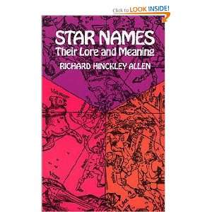   STAR NAMES] [Paperback] Richard(Author) ; Space(Author) Allen Books