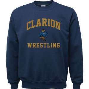  Clarion Golden Eagles Navy Youth Wrestling Arch Crewneck 